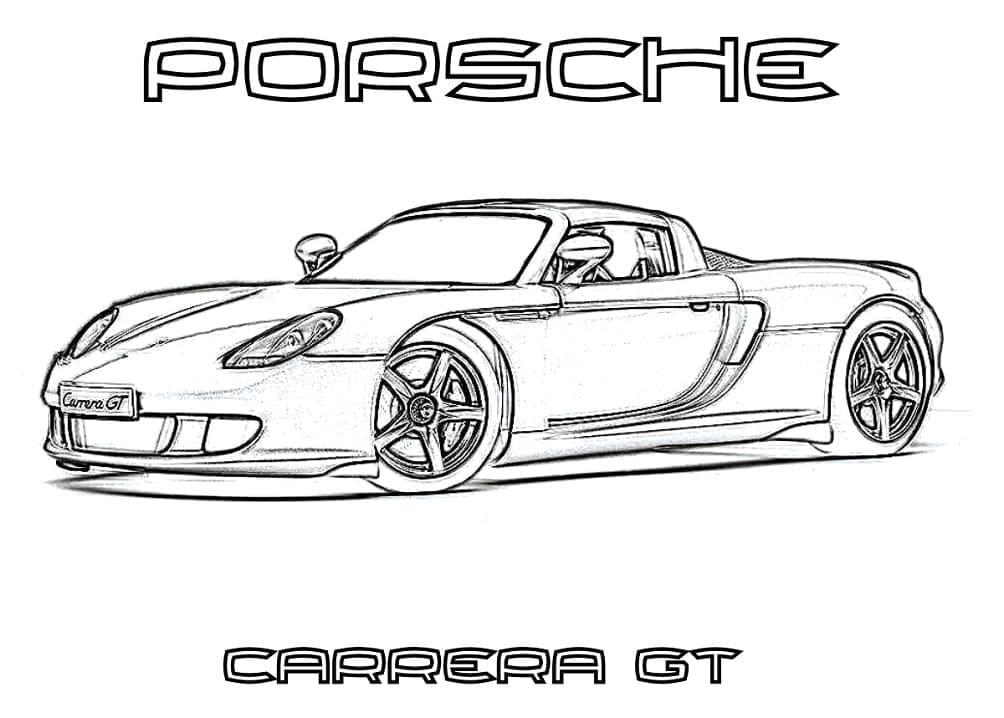 Tô màu Xe Porsche Carrera GT