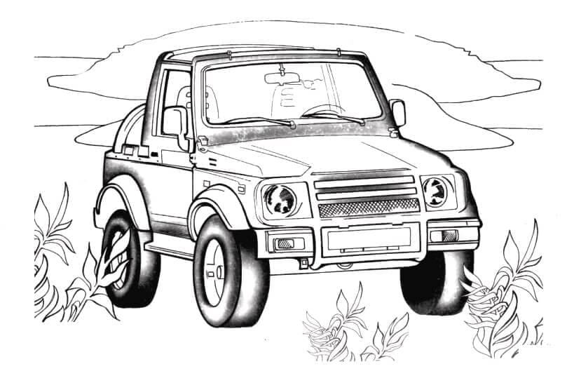 Tô màu Xe Suzuki Samurai